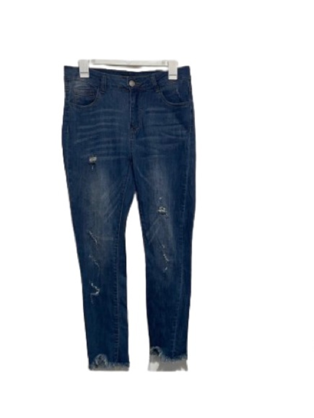 Active USA Denim Women’s Distressed-Frayed Ankle- Stretch Jeans Size Medium